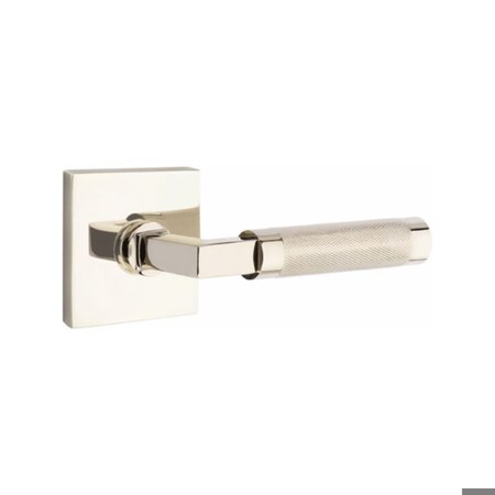 Emtek L-Square Stem Knurled Lever Right Hand 2-3/8 in Backset Passage for 1-1/4 in to 2 in Door 5110US14.LSUS14.KNUS14.RH